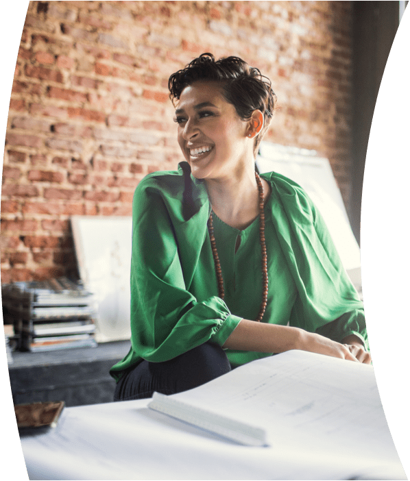 woman working at desk